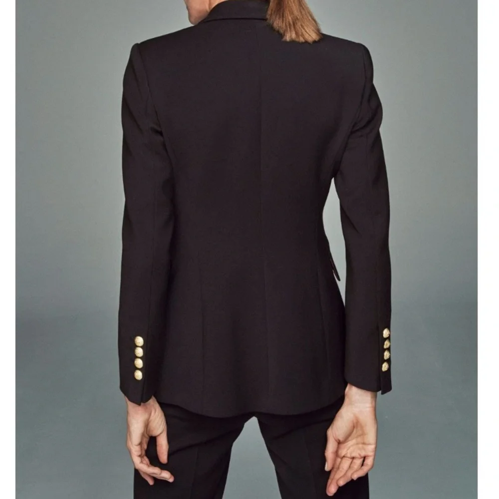 Express - Editor Breasted Novelty Gold
Button Blazer - Picture 4 of 7